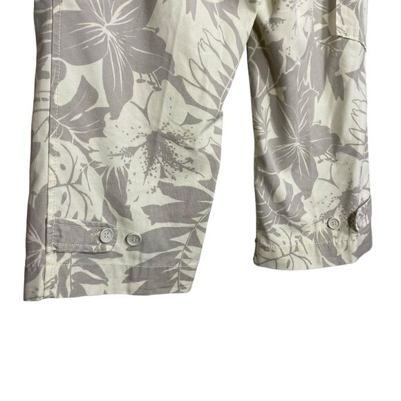 Caribbean Joe Cargo Pants Womens 12P (31x20) Capri Cropped Cotton Floral Beach - Picture 9 of 11